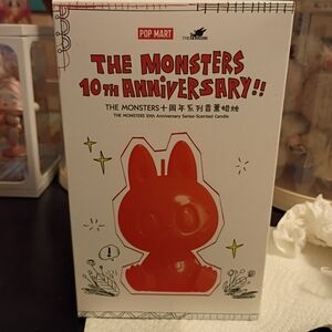 Pop Mart The Monsters 10th Anniversary Scented Candle. BLIND BOX